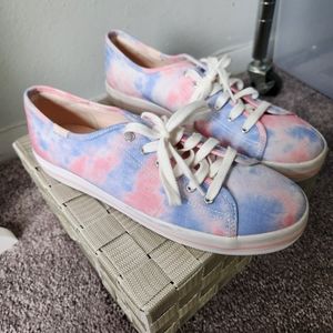 NWOT KEDS Kickstart Tie Dye Sneakers Pink/Purple sz 7.5